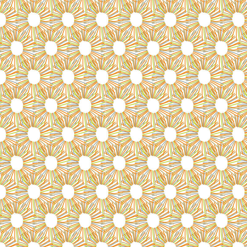 pattern made up of lines forming circles in multiple colors