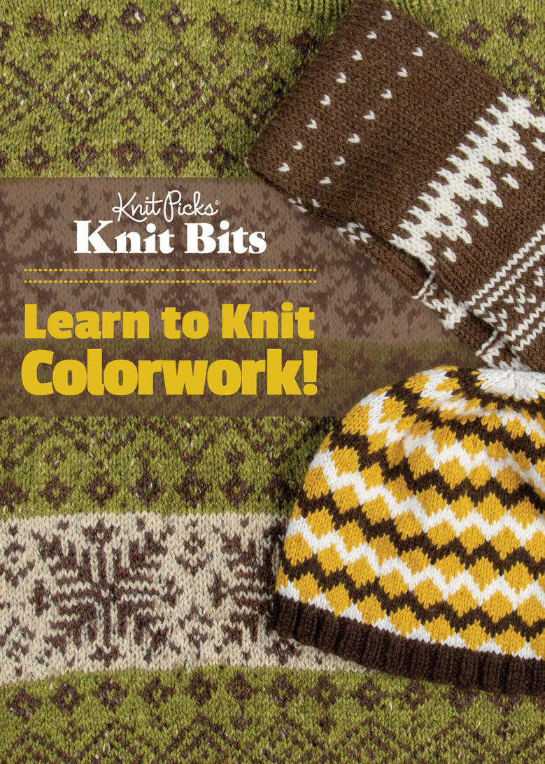 book cover: Knit Bits Learn to Knit Colorwork!