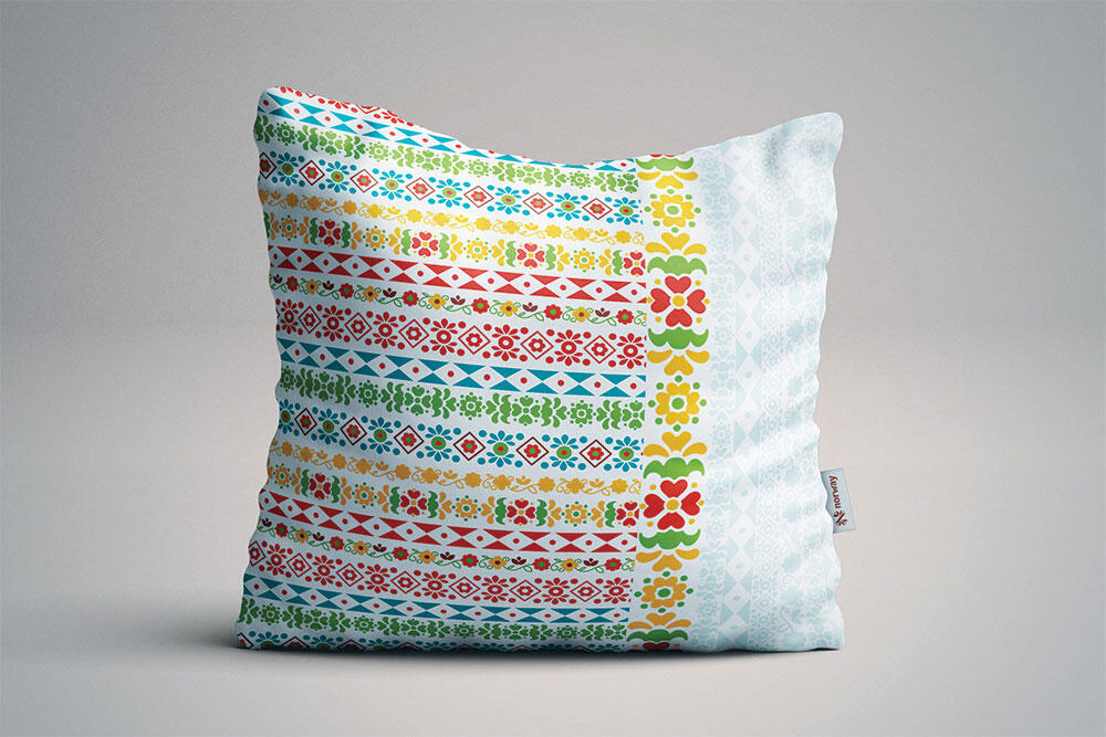 pillow with ribbon design