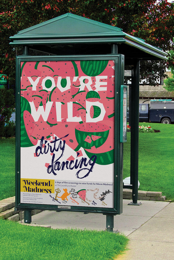 Dirty Dancing poster mocked up in a bus stop